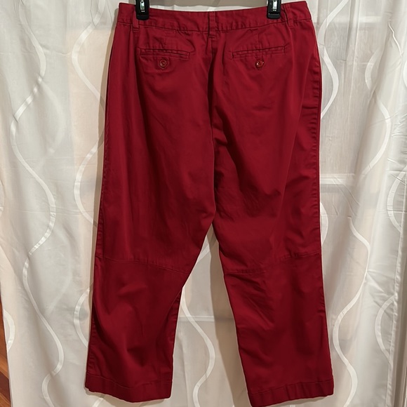 Emma James, Red Cropped Stretch Pants, Size 14 - Picture 4 of 6